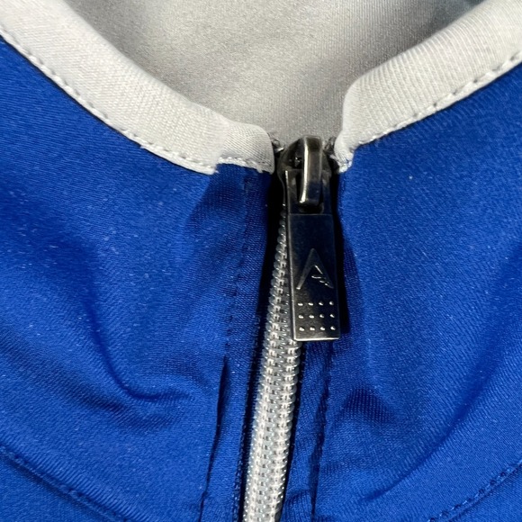 Antigua Bridgestone Pullover Vest Mens Large Blue Sleeveless 1/4 Zip Mock Neck - Picture 8 of 13